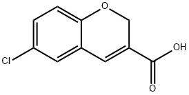 6-クロロ[2H]-1-ベンゾピラン-3-カルボン酸 化学構造式