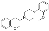 1-(3,4-Dihydro-2H-1-benzopyran-3-yl)-4-(2-methoxyphenyl)piperazine 化学構造式