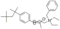benzyldiethyl[2-[4-(1,1,3,3-tetramethylbutyl)phenoxy]ethyl]ammonium acetate Structure