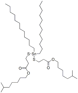 diisooctyl 3,3'-[(didodecylstannylene)bis(thio)]dipropionate 结构式