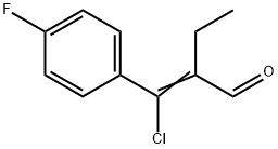 2-[chloro(4-fluorophenyl)methylene]butyraldehyde 结构式