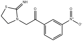 2-(2-iminothiazolidin-3-yl)-1-(3-nitrophenyl)ethan-1-one  Structure