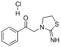 2-(2-iminothiazolidin-3-yl)-1-phenylethan-1-one monohydrochloride Structure