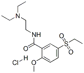 N-[2-(diethylamino)ethyl]-5-(ethylsulphonyl)-2-methoxybenzamide monohydrochloride ,83846-74-6,结构式