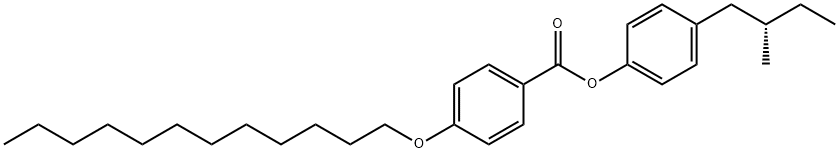 (+)-4-ドデシルオキシ安息香酸4-(2-メチルブチル)フェニル 化学構造式