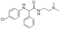 ACETAMIDE, 2-(p-CHLOROANILINO)-N-(2-(DIMETHYLAMINO)ETHYL)-2-PHENYL- Struktur