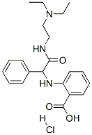 2-[(2-diethylaminoethylcarbamoyl-phenyl-methyl)amino]benzoic acid hydr ochloride Structure