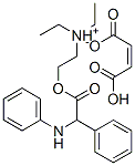 2-(2-anilino-2-phenyl-acetyl)oxyethyl-diethyl-azanium, (Z)-4-hydroxy-4 -oxo-but-2-enoate Structure