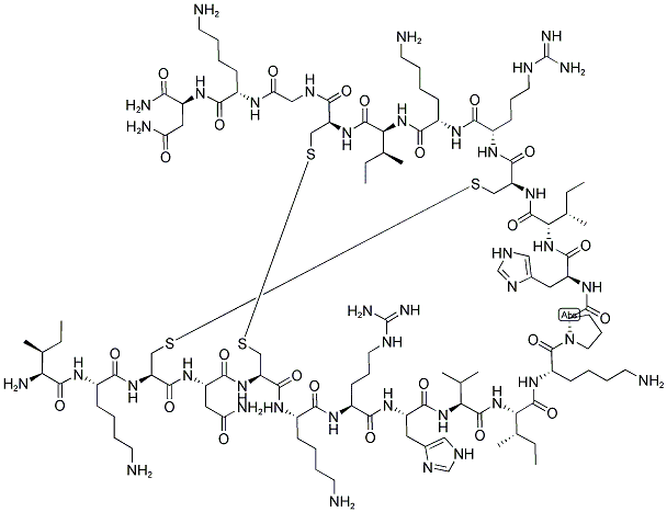 MAST CELL DEGRANULATING PEPTIDE|ILE-LYS-CYS-ASN-CYS-LYS-ARG-HIS-VAL-ILE-LYS-PRO-HIS-ILE- CYS-ARG-LYS-ILE-CYS-GLY-LYS-ASN-NH2(DISULFIDE BRIDGE CYS3-CYS15, CYS5-CYS19)