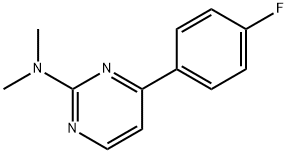 2-Dimethylamino-4-(4-fluorophenyl)pyrimidine Struktur