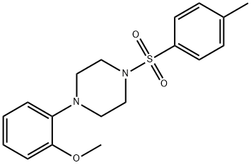 1-(2-methoxyphenyl)-4-(p-tolylsulphonyl)piperazine Struktur