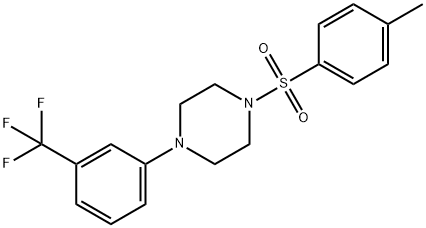 1-(p-tolylsulphonyl)-4-[3-(trifluoromethyl)phenyl]piperazine Struktur
