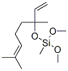 [(1,5-dimethyl-1-vinyl-4-hexenyl)oxy]dimethoxymethylsilane Struktur