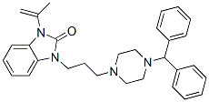 1-[3-[4-(diphenylmethyl)-1-piperazinyl]propyl]-1,3-dihydro-3-(1-methylvinyl)-2H-benzimidazol-2-one 结构式