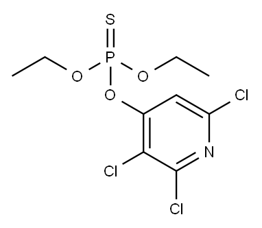 Phosphorothioic acid, O,O-diethyl O-(2,3,6-trichloro-4-pyridinyl) ester 结构式