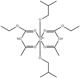 二异丁氧二(乙氧乙酰乙酰)合酞 结构式