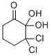 3,3-ジクロロ-2,2-ジヒドロキシシクロヘキサノン 化学構造式
