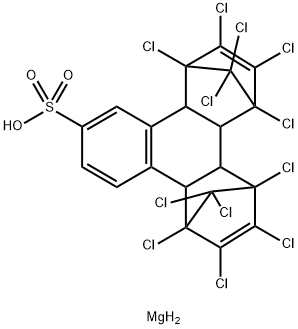 2-萘磺酸镁盐-双(六氯环戊二烯)加合物 结构式
