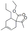1-アセチル-4-メチル-6-プロピル-3-シクロヘキセン-1-カルボン酸エチル 化学構造式
