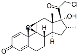 21-CHLORO-9-BETA,11-BETA-EPOXY-17-HYDROXY-16-ALPHA-METHYLPREGNA-1,4-DIENE-3,20-DIONE Struktur
