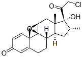 21-CHLORO-9-BETA,11-BETA-EPOXY-17-HYDROXY-16-ALPHA-METHYLPREGNA-1,4-DIENE-3,20-DIONE Structure