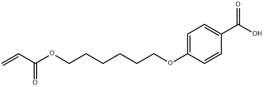 アクリル酸6-(4-カルボキシフェノキシ)ヘキシル 化学構造式