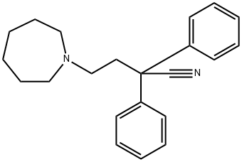 4-(吖庚环-1-基)-2,2-二苯基丁腈, 83898-29-7, 结构式