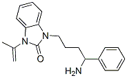 1,3-ジヒドロ-1-(1-メチルエテニル)-3-[3-(ベンジルアミノ)プロピル]-2H-ベンゾイミダゾール-2-オン 化学構造式
