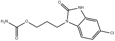 カルバミド酸3-[(5-クロロ-2,3-ジヒドロ-2-オキソ-1H-ベンゾイミダゾール)-1-イル]プロピル 化学構造式