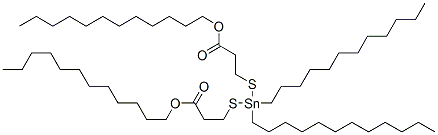 5,5-ジドデシル-4,6-ジチア-5-スタンナノナン二酸ジドデシル 化学構造式