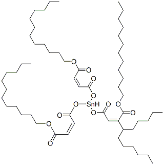 dodecyl (Z,Z,Z)-6-dodecyl-6-[[4-(dodecyloxy)-1,4-dioxobut-2-enyl]oxy]-4,8,11-trioxo-5,7,12-trioxa-6-stannatetracosa-2,9-dienoate,83898-59-3,结构式