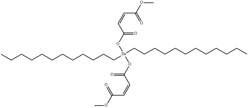(4Z,11Z)-8,8-ジドデシル-3,6,10-トリオキソ-2,7,9-トリオキサ-8-スタンナ-4,11-トリデカジエン-13-酸メチル 化学構造式