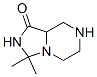 3,5,6,7,8,8a-ヘキサヒドロ-3,3-ジメチルイミダゾ[1,5-a]ピラジン-1(2H)-オン 化学構造式