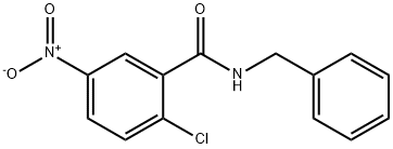 N-ベンジル-2-クロロ-5-ニトロベンズアミド 化学構造式