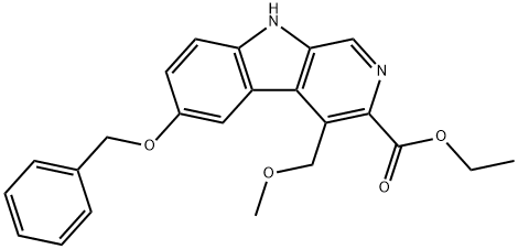 4-メトキシメチル-6-(フェニルメトキシ)-9H-ピリド[3,4-b]インドール-3-カルボン酸エチル 化学構造式