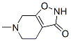 Isoxazolo[5,4-c]pyridin-3(2H)-one, 4,5,6,7-tetrahydro-6-methyl- (9CI) 化学構造式