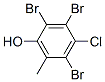 2,3,5-トリブロモ-4-クロロ-6-メチルフェノール 化学構造式