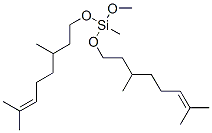 ビス[(3,7-ジメチル-6-オクテニル)オキシ](メトキシ)(メチル)シラン 化学構造式