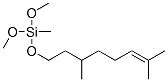 (3,7-ジメチル-6-オクテニル)オキシ(メチル)ジメトキシシラン 化学構造式