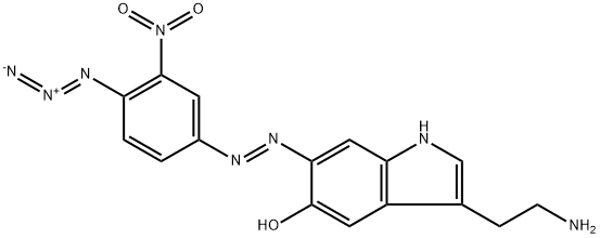4-azido-3-nitrophenyl-azo-(5-hydroxytryptamine) 结构式