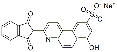 sodium 3-(2,3-dihydro-1,3-dioxo-1H-inden-2-yl)-7-hydroxybenzo[f]quinoline-9-sulphonate 结构式