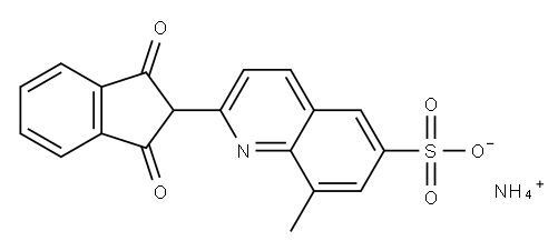 ammonium 2-(2,3-dihydro-1,3-dioxo-1H-inden-2-yl)-8-methylquinoline-6-sulphonate Structure