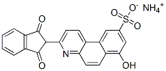 ammonium 3-(2,3-dihydro-1,3-dioxo-1H-inden-2-yl)-7-hydroxybenzo[f]quinoline-9-sulphonate 结构式