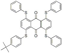 1-[[4-(1,1-dimethylethyl)phenyl]thio]-4,5,8-tris(phenylthio)anthraquinone 结构式