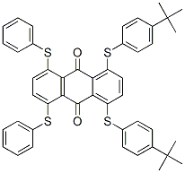 1,4-bis[[4-(1,1-dimethylethyl)phenyl]thio]-5,8-bis(phenylthio)anthraquinone Struktur