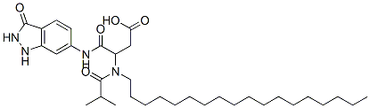 4-[(2,3-dihydro-3-oxo-1H-indazol-6-yl)amino]-3-[(2-methylpropionyl)octadecylamino]-4-oxobutyric acid Structure