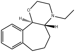 (E)-2,3,4,4a,5,6,7,11b-Octahydro-4-ethylbenzo(6,7)cyclohept(1,2-b)(1,4 )oxazine 化学構造式