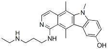 1-[[3-(エチルアミノ)プロピル]アミノ]-5,6,11-トリメチル-6H-ピリド[4,3-b]カルバゾール-9-オール 化学構造式