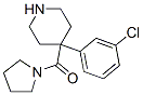 1-[[4-(3-chlorophenyl)-4-piperidyl]carbonyl]pyrrolidine Struktur