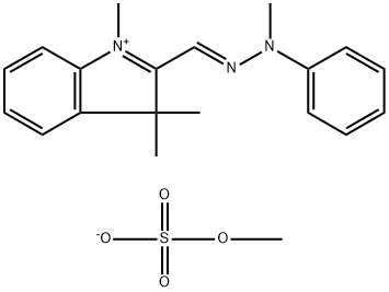 1,3,3-Trimethyl-2-((methylphenyl-hydrazono)methyl)-3H-indolium-methylsulfat (in atembarer Form)